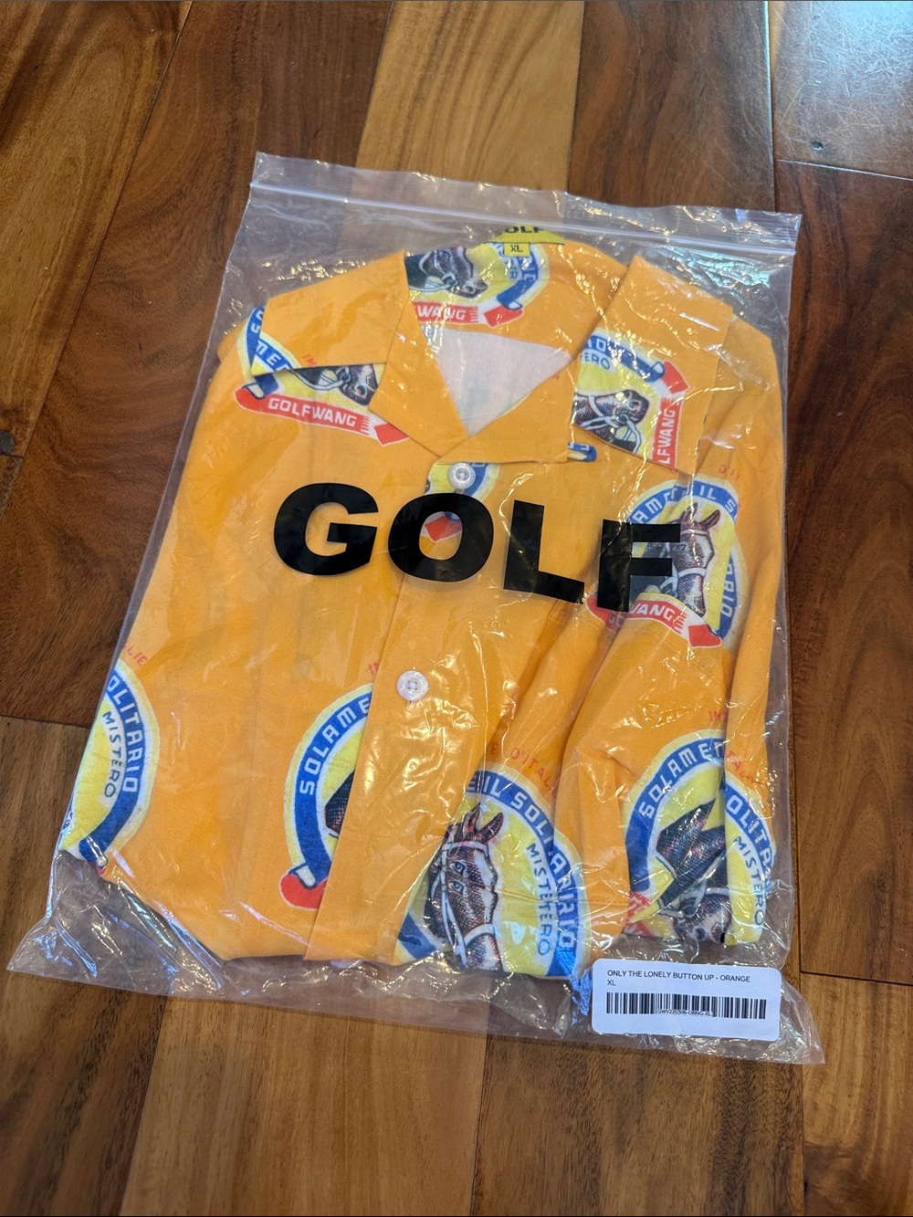 Golf Wang Orange Only the Lonely Logo Short-Sleeve Button-Up Shirt